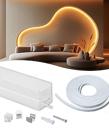 abordables -Système de profilés LED en silicone 16,4 pi/5 m 32,8 pi/10 m blanc 14 mm 16 mm DIY étanche flexible néon tube pour rubans LED 10 mm 12 mm (rubans LED non inclus)