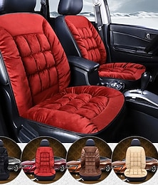 abordables -Housse de siège auto d'hiver épaisse en peluche matelassée à carreaux, coussin de voiture doux, confortable et chaud, accessoire auto universel, coussin de siège avant