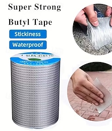 economico -Nastro sigillante impermeabile butilico da 5 m per la prevenzione delle perdite, riparazione multiuso di finestre e tetti in metallo, adatto per coperture, crepe nei muri, raccordi, riparazione di