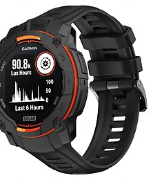 preiswerte -Uhrenarmband für Garmin Instinkt 3 Silikon Ersatz Gurt Verstellbar Sportarmband Moderne Schnalle Blumen bedruckt Armband