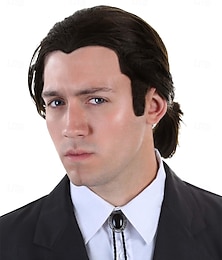 abordables -Perruques de cosplay Marron Lisse Cheveux synthétiques Court Perruques Homme Perruques Pour la fête