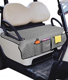 abordables -Fundas para asientos de carrito de golf, manta universal tipo toalla para asientos de carrito de golf con 4 bolsillos delanteros &Base antideslizante compatible con carritos de golf EZGO, Yamaha, Club
