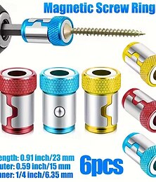 economico -3/6 pezzi di supporto magnetico per punte da trapano, anello elettromagnetico in lega antiscivolo, punte per cacciavite esagonale da 1/4 di pollice