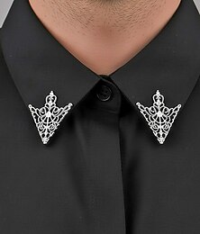 abordables -Broche pour homme en alliage, ornée de cristaux, au design vintage élégant. Disponible en plusieurs couleurs, elle est idéale pour les occasions formelles et les tenues professionnelles.