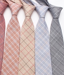 halpa -Miesten Solmiot Muoti Klassinen Moderni nykyaikainen Skottiruutukuvio Kuviollinen Hääjuhla Arki-asut