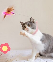 voordelige -Kattenhalsband speelgoed, flexibel grappig speelgoed, interactieve toverstaf met bel, gekleurde bel voor binnen spelen