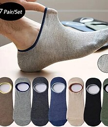 halpa -Miesten 7 paria Monipakkaus Sukat Juoksusukat Vapaa-ajan sukat Musta Sininen Väri Tavallinen Loma Urheilu ja ulkoilu Päivittäin Perus Keskipaksu Kevät Syksy Muoti Vapaa-aika