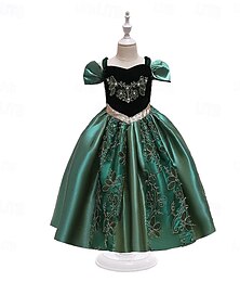 abordables -Semaine du livre 2026 : La Reine des Neiges, princesse Anna, robe de demoiselle d'honneur, déguisement en tulle, cosplay pour filles, carnaval de Noël, bal masqué