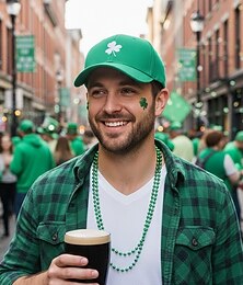 abordables -Casquette de baseball verte pour homme avec trèfle, idéale pour la Saint-Patrick – chapeau élégant et ajustable pour les occasions festives.