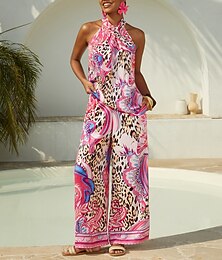 economico -Top a canotta rosa paisley in raso setoso di Blush&Beast