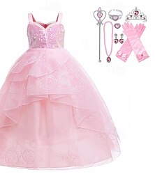 preiswerte -Buchwoche 2026: Hexen-Feen-Glinda-Tutu-Blumenmädchenkleid aus Tüll mit Accessoires für Mädchen und Kinder – Kostüme für Halloween, Karneval, Mardi Gras, Bühnenauftritte und Bühnenpartys.