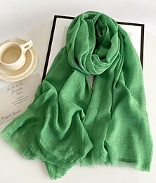 abordables -Écharpe légère en polyester pour femme, disponible en plusieurs couleurs, douce et fine, idéale pour la Saint-Patrick et au quotidien.