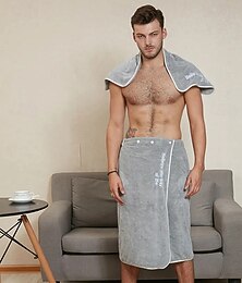 abordables -Toalla de baño para hombre, toalla absorbente y portátil, suave y de secado rápido para adultos, ideal para la ducha en casa.