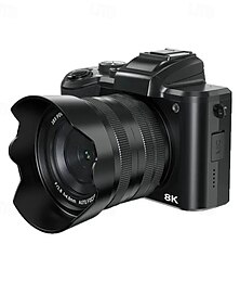 preiswerte -8K spiegellose DSLR-Kamera mit optischem Zoom Dual-Front- und Rückkameras Retro-Design anfängerfreundliche HD-Reise-Vlogging tragbare Fotokamera für Studenten Valentinstagsgeschenk
