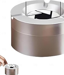 economico -Posacenere girevole a 360° in lega di alluminio con coperchio girevole, antiodore e anti-perdita &bocchino antivento per auto, ufficio o uso domestico, portatile e facile da pulire