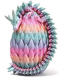 economico -Uova di drago pasquali stampate in 3D con drago all'interno: decorazioni da tavolo fantasy, giocattoli stampati in 3D per bambini &adulti – decorazione unica per la scrivania &da collezione –