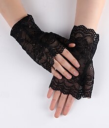 economico -Elegante Vintage Anni Ruggenti Guanti Guanti da sera Il grande Gatsby Pizzo Costume Per donna Carnevale Mascherata Casuale Carnevale Adulti Guanti Tutte le stagioni
