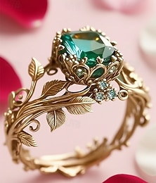 abordables -Anillo de aleación para mujer con gema, estilo bohemio, disponible en varios colores, elegante y con estilo para ocasiones especiales y para uso diario.