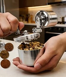 economico -macina e frantoio manuale per spezie in zinco per impieghi gravosi, macina spezie portatile a manovella per cucina domestica, campeggio e ristorante, ideale per spezie, erbe aromatiche, caffè e aglio,