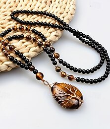 זול -שרשראות תליון For בגדי ריקוד נשים רחוב יומי אבן עץ החיים