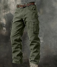 billige -Herre Militærbukser Cargo bukser Shorts Turbukser Multi lomme Rett ben عادي Anvendelig Fukttransport Full lengde Daglig utendørs Camping & Vandring Ferie Mote Blå Svart Uelastisk