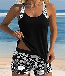 abordables -Mujer Bañadores 2 piezas Traje de baño Vacaciones Sin Mangas Trajes de baño