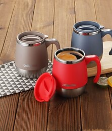 preiswerte -Vakuum-Kaffeebecher aus Edelstahl, doppelwandiger Thermobecher mit Deckel für heiße Getränke &Kalte Getränke, 500 ml/16,91 oz, perfektes Geschenk für Zuhause, Outdoor-Aktivitäten, Camping,