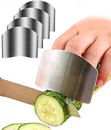 voordelige -4 stuks vingerbeschermers voor het snijden, roestvrijstalen vingerbeschermers voor in de keuken, vingerbeschermers voor het snijden van voedsel, vingerbeschermers, vingerbeschermer, voorkom