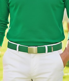 abordables -Ceinture en toile pour homme, tissu multicolore avec boucle argentée élégante, idéale pour la Saint-Patrick, le carnaval et le quotidien, ajustable et stylée.