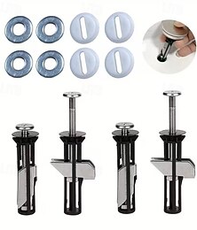 economico -Kit di bulloni di fissaggio per sedile del water ad alta resistenza da 4 pezzi, kit di sostituzione delle viti per sedile del water universale, kit di bulloni per sedile del water per una facile