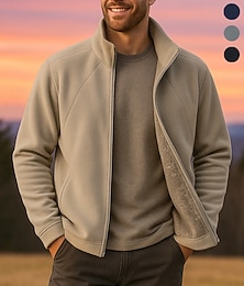 abordables -Homme Veste de randonnée Veste en Polaire Manteau d'hiver Hiver Automne Extérieur Chaleur Thermique Doublure en Polaire Veste Polaire d'Hiver Fermeture éclair intégrale Chasse Camping / Randonnée