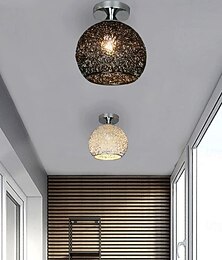 billige -Taklamper i aluminium med tråd, globeformet taklampe, delvis innfelt, moderne taklampe - taklampe, moderne stil