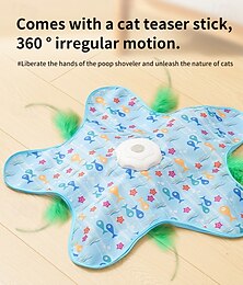 abordables -Juego de juguetes inteligentes inalámbricos automáticos para gatos Ully, con un motor silencioso y potente que gira 360° con detección inteligente, diseñado para entretener a los gatos solitarios y