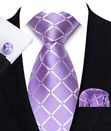 abordables -Ensemble cravate, pochette et boutons de manchette pour homme, en polyester tissé multicolore, accessoires de cérémonie pour marié, mariage, Saint-Valentin, événements professionnels