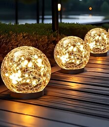 preiswerte -2 Stück Solar-LED-Gartenkugelleuchten (12 cm, 30 LEDs) für Hochzeiten und andere Anlässe, wasserdicht, für den Außenbereich, ideal für Gartenwege, Gartenpartys und andere Feierlichkeiten.