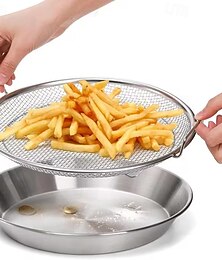 voordelige -2 stuks roestvrijstalen, robuuste vetfiltersystemen voor commercieel/huishoudelijk gebruik met grote olieafvoerplaat - voedselveilig 201 roestvrijstalen oliefilter voor thuisgebruik
