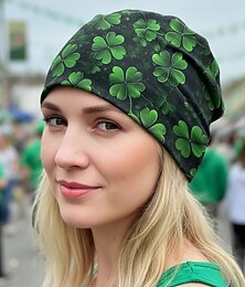 preiswerte -Damen-Halstuch zum St. Patrick's Day – verschiedene Muster, bedrucktes Polyestermaterial, vielseitig verwendbar als Halstuch oder Gesichtsmaske, perfekt für festliche Anlässe