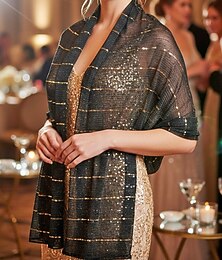 abordables -Châle de demoiselle d'honneur pour femme, pouvant servir d'écharpe, disponible en plusieurs couleurs, en polyester, design élégant pour les mariages et les fêtes.