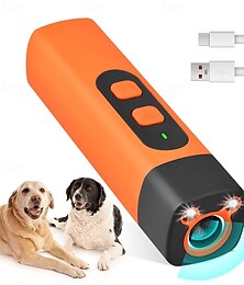 abordables -Dispositivo antiladridos para perros con protección contra ladridos de 7,6 m con linterna LED, dispositivo antiladridos USB 2 en 1, dispositivo ultrasónico para perros pequeños, medianos y grandes.