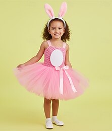 abordables -Tutu Robe Animal lapin de Pâques Robes Drôle Enfant Fille Journée des enfants Pâques Carnaval Soirée Se déguiser