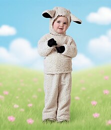 abordables -Costume de Carnaval Sweat à capuche Pyjama Kigurumi Mouton Animal Cosplay Enfant Unisexe Halloween Carnaval Performance Déguisement éducatif Se déguiser