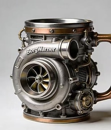 baratos -Caneca de café com motor, caneca de café steampunk com motor turbo, caneca térmica retrô de aço inoxidável com alça e design de turbocompressor, caneca mecânica inovadora de 300ml, presente para