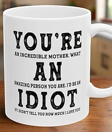 baratos -Caneca engraçada para presentear a mãe no Dia das Mães, caneca de cerâmica surpresa com a frase "Você é uma mãe incrível, que pessoa maravilhosa você é", a melhor caneca de presente.