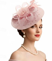 preiswerte -Derby Fascinator-Hut Faszination Dame Kostüm Damen Maskerade Ascot Pferderennfestival Erwachsene Kopfschmuck Ganzjahres