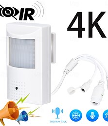 Недорогие -4K PIR IP-камера 8MP HD миниатюрная комнатная PoE LED проводная инфракрасная камера ночного видения CCTV камера видеонаблюдения