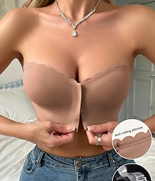 cheap -Women's Shapewear Fashion Simple Pure Color Backless Daily Sleeveless Black White Brown Beige Summer Spring Fall Winter