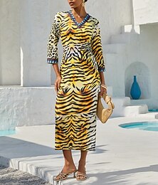 abordables -Robe longue cintrée en maille stretch Lady Lionheart