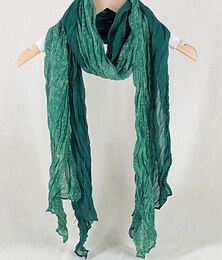 abordables -Écharpe froissée en coton et lin pour femme, châle léger multicolore à imprimé cachemire bohème, écharpe douce et décontractée idéale pour la Saint-Patrick, les voyages, les activités de plein air et le quotidien.