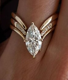 preiswerte -1 Stück Ring For Damen Kubikzirkonia Klar Täglich Geschenk Ferien Legierung