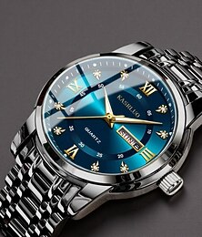 preiswerte -Herrenuhr, elegante Herren-Luxusuhr, Strassverzierungen, Datums- und Kalenderfunktion, Nachtlichtanzeige, modische Herren-Freizeituhr, beste Herrenuhr